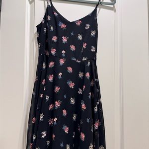 Forever 21 Navy Floral Mini Dress